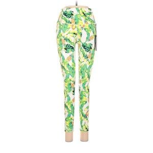 WILDFOX Green Yellow Tropical Palms Pinas Pineapple Leaves Print Leggings - S
